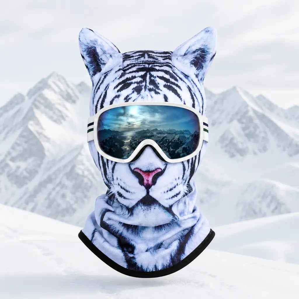 3D Skidmask med Öron – HD Tryck