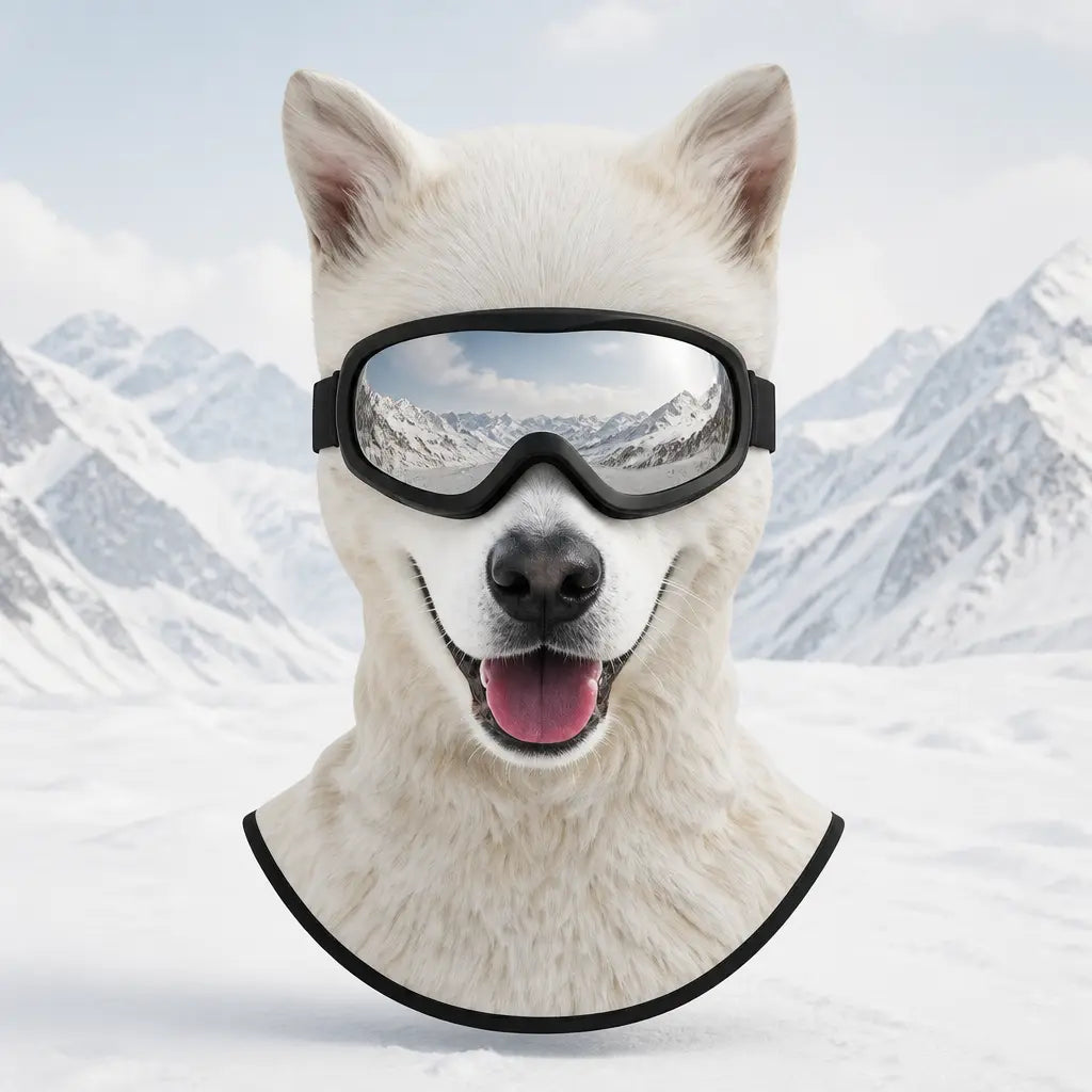 3D Skidmask med Öron – HD Tryck